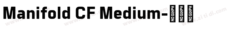 Manifold CF Medium字体转换
